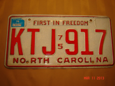 Picture of 1975 North Carolina Car #KTJ-917