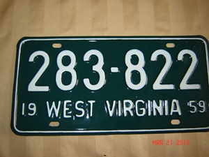Picture of 1959 West Virginia Car #283-822