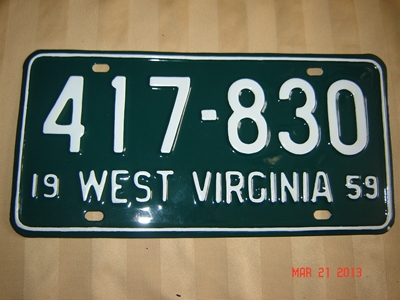 Picture of 1959 West Virginia Car #417-830