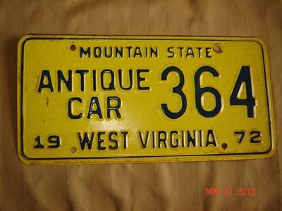 Picture of 1972 West Virginia Antique Car #364