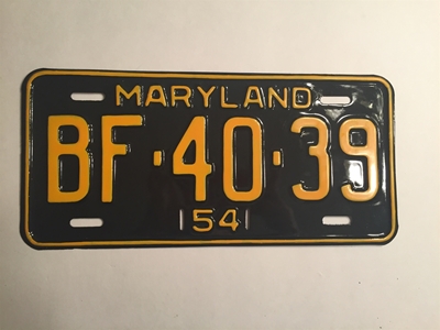 Picture of 1954 Maryland #BF-40-39