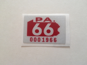 Picture of 1966 Pennsylvania Registration Sticker