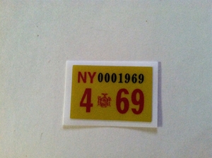 Picture of 1969 New York Registration Sticker