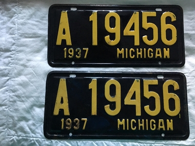Picture of 1937 Michigan Pair #A19456