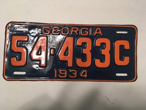 Picture of 1934 Georgia #54-433C