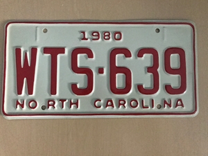 Picture of 1980 North Carolina Car #WTS-639
