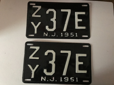 Picture of 1951 New Jersey Pair  #ZY37E