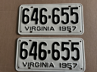 Picture of 1957 Virginia Car Pair #646-655